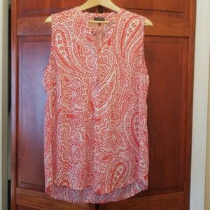 Paisley  Print sleeveless shirt